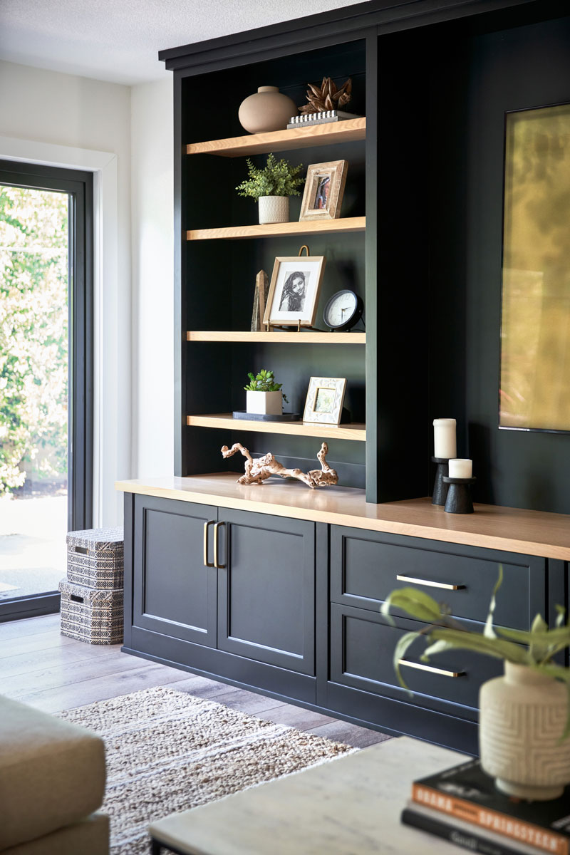 2-Transitional-Farmhouse Transitional Farmhouse bookshelf
